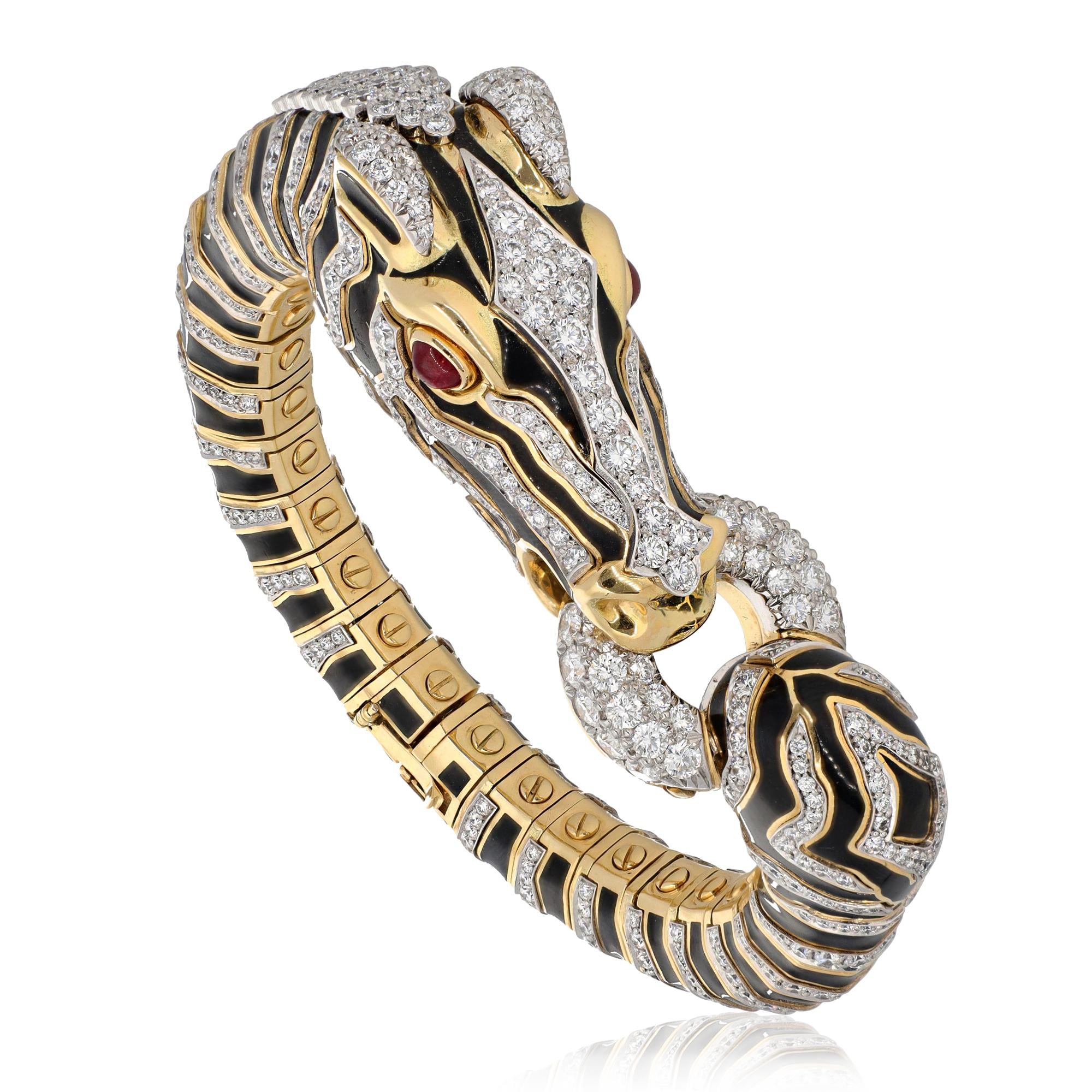 DAVID WEBB Diamond Zebra Bracelet