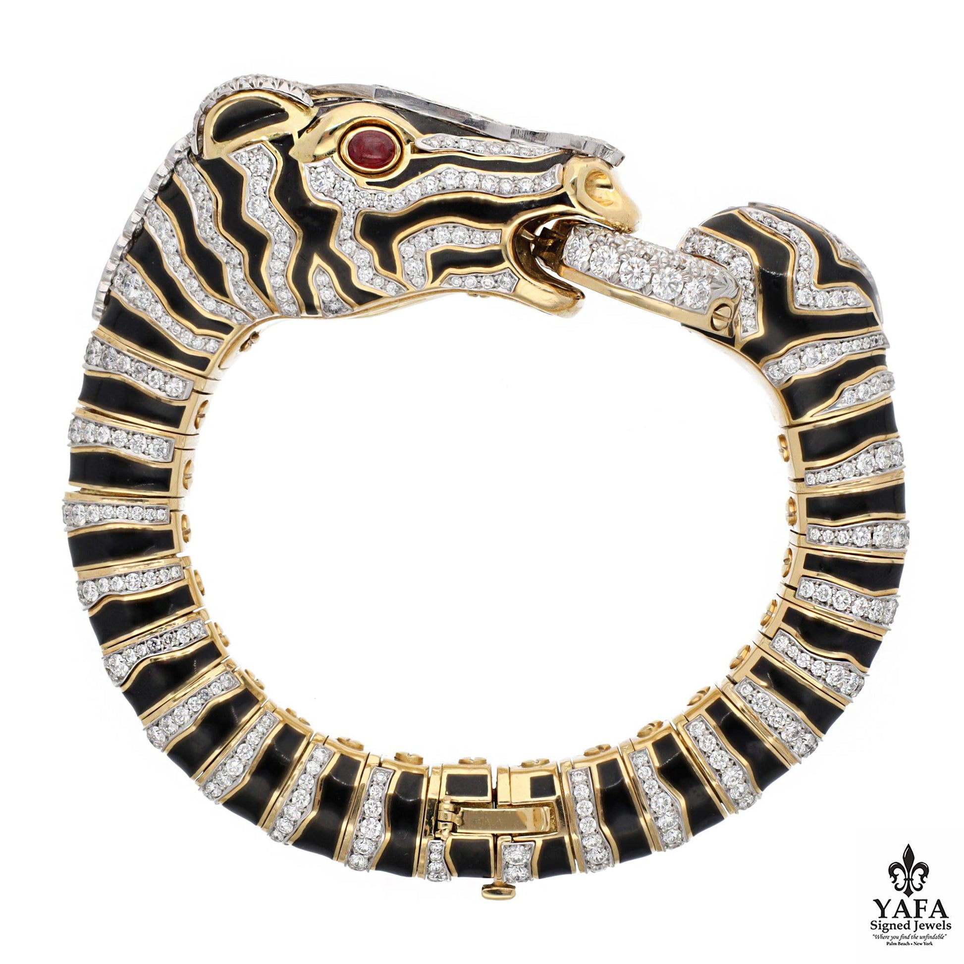 DAVID WEBB Diamond Zebra Bracelet