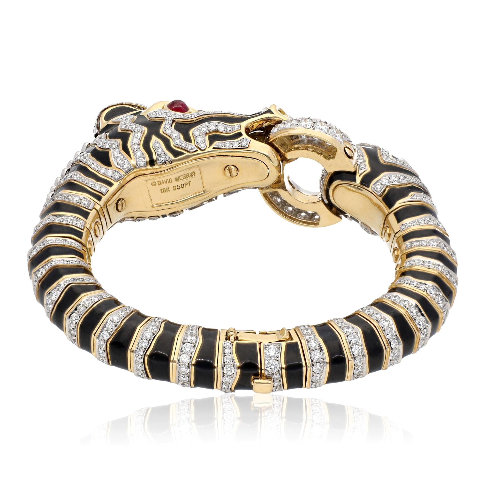 DAVID WEBB Diamond Zebra Bracelet