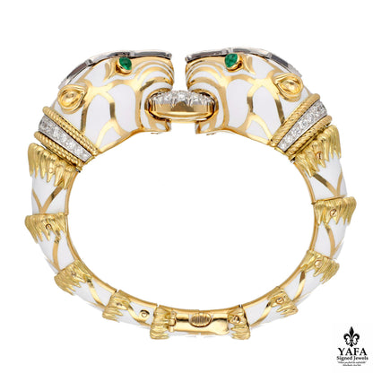 DAVID WEBB 'Double Head Lion' Bracelet