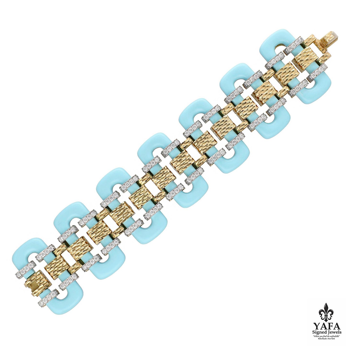 DAVID WEBB Tread Bracelet - Turquoise