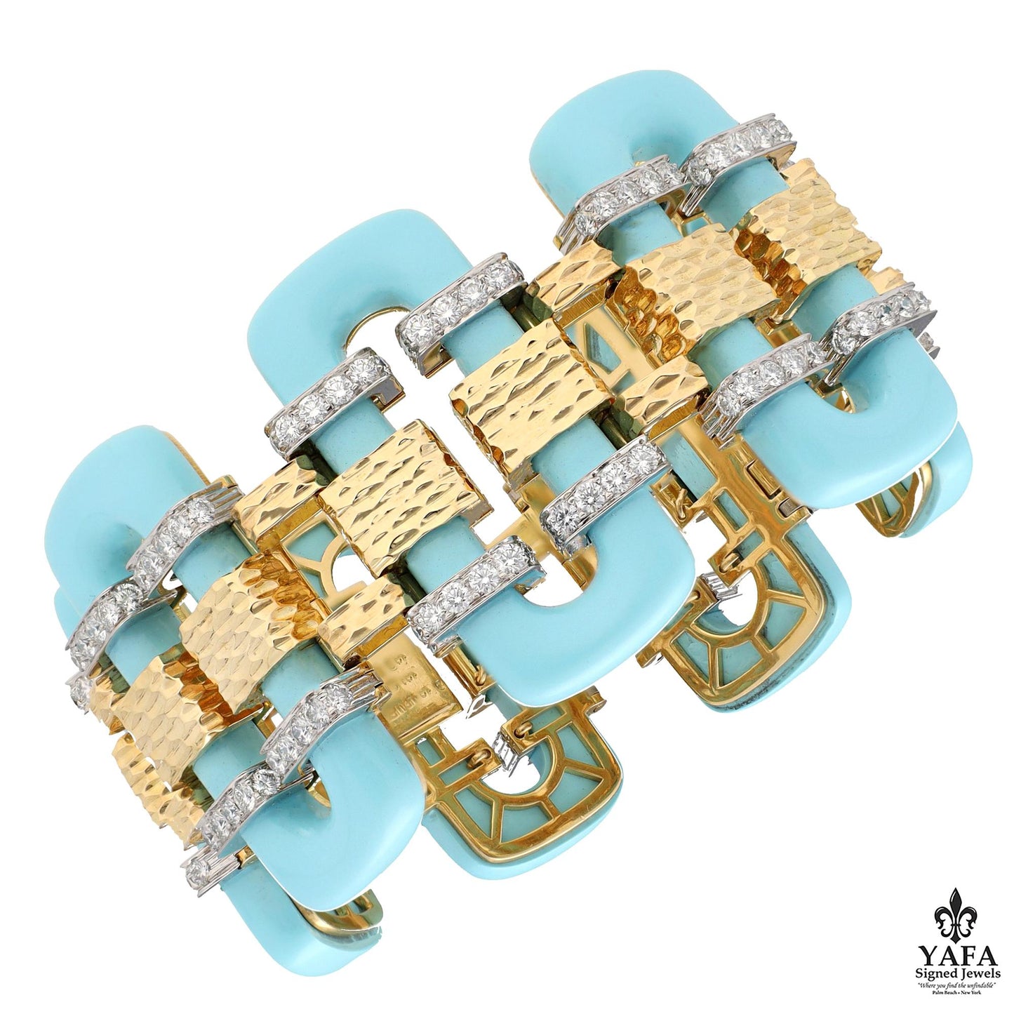 DAVID WEBB Tread Bracelet - Turquoise