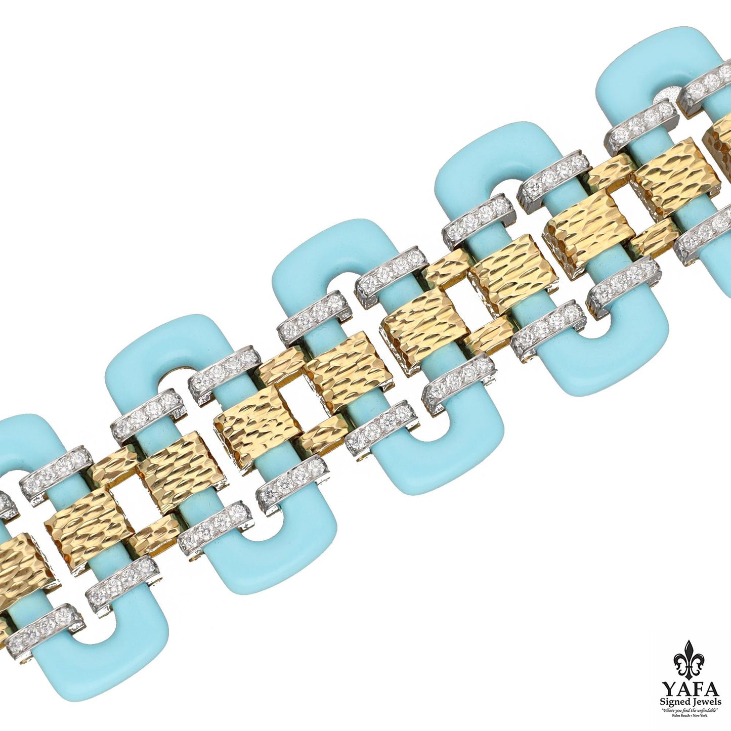 DAVID WEBB Tread Bracelet - Turquoise