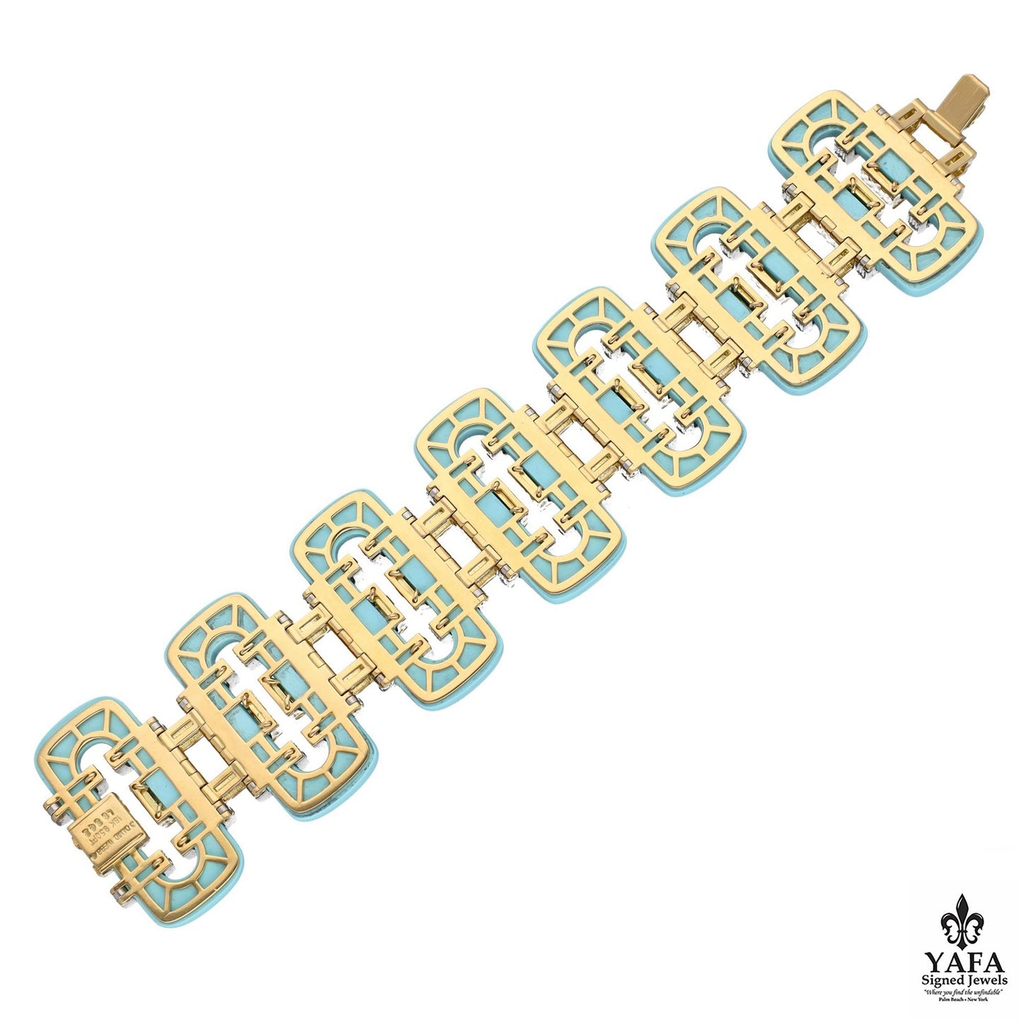 DAVID WEBB Tread Bracelet - Turquoise