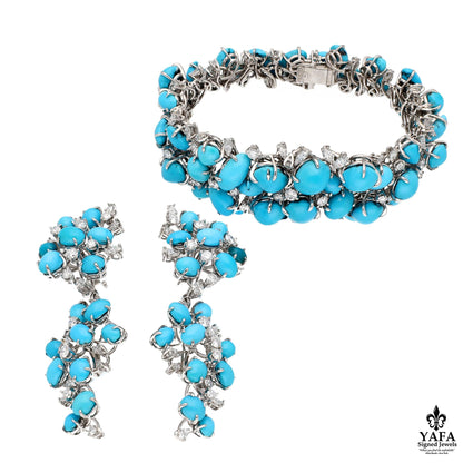 MEISTER Turquoise Bracelet and Ear Clips