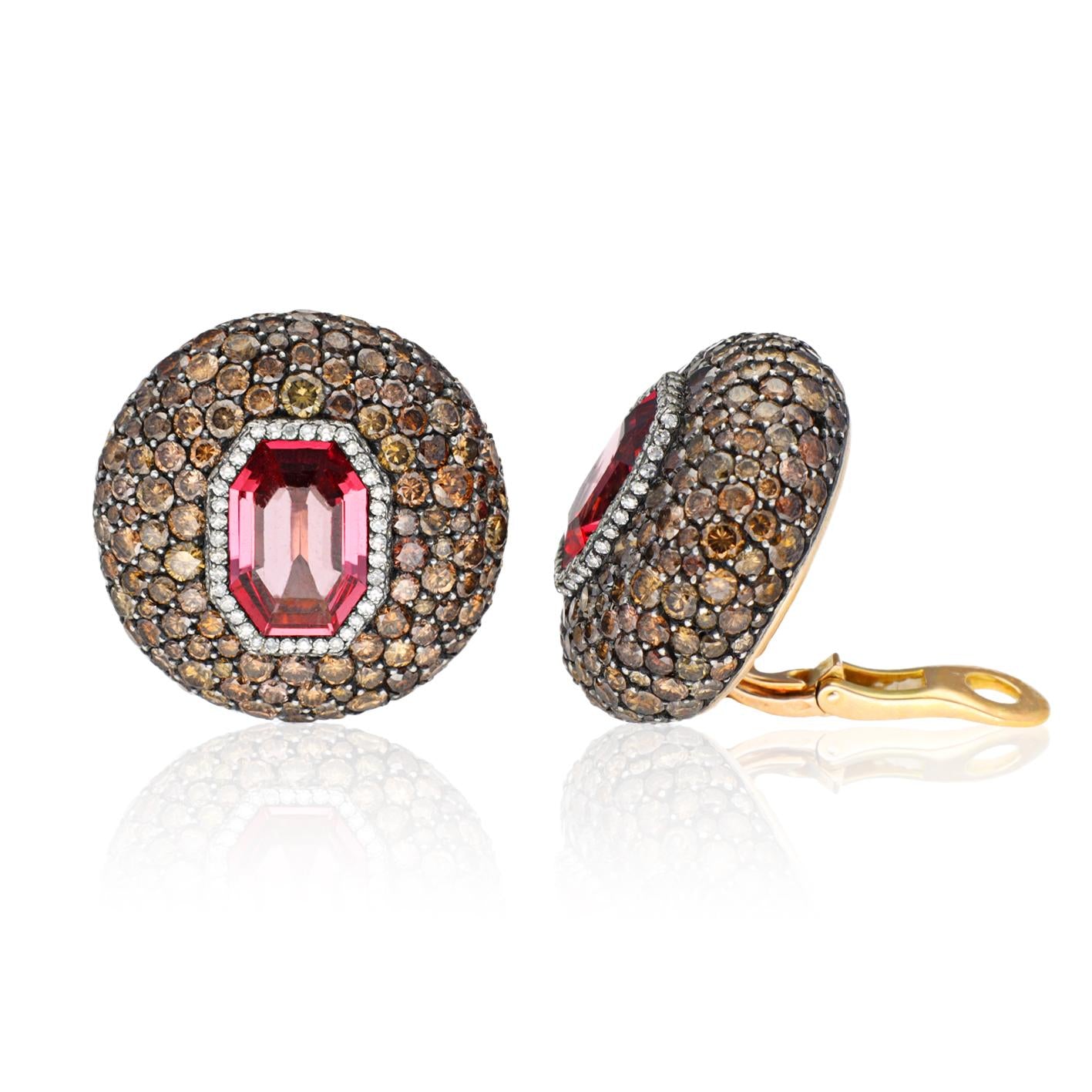 JAR PARIS Octagonal Spinels, and Diamond Earclips