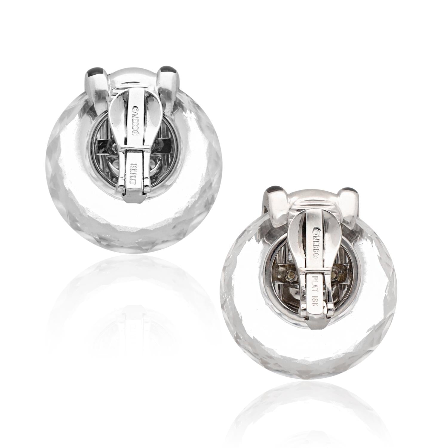 DAVID WEBB Tuxedo Ear Clips
