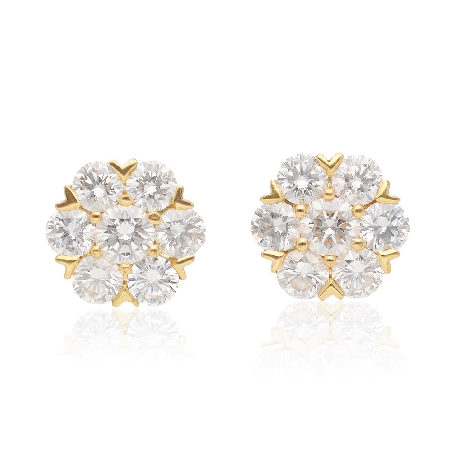 VAN CLEEF & ARPELS Diamond Fleurette Earrings