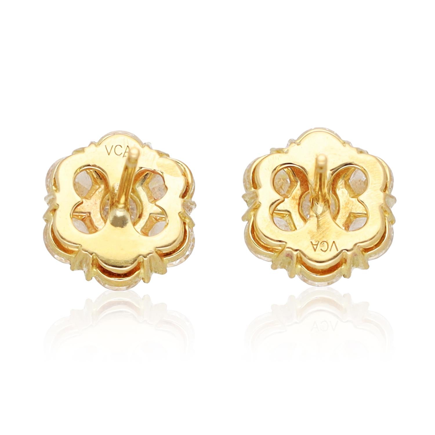 VAN CLEEF & ARPELS Diamond Fleurette Earrings