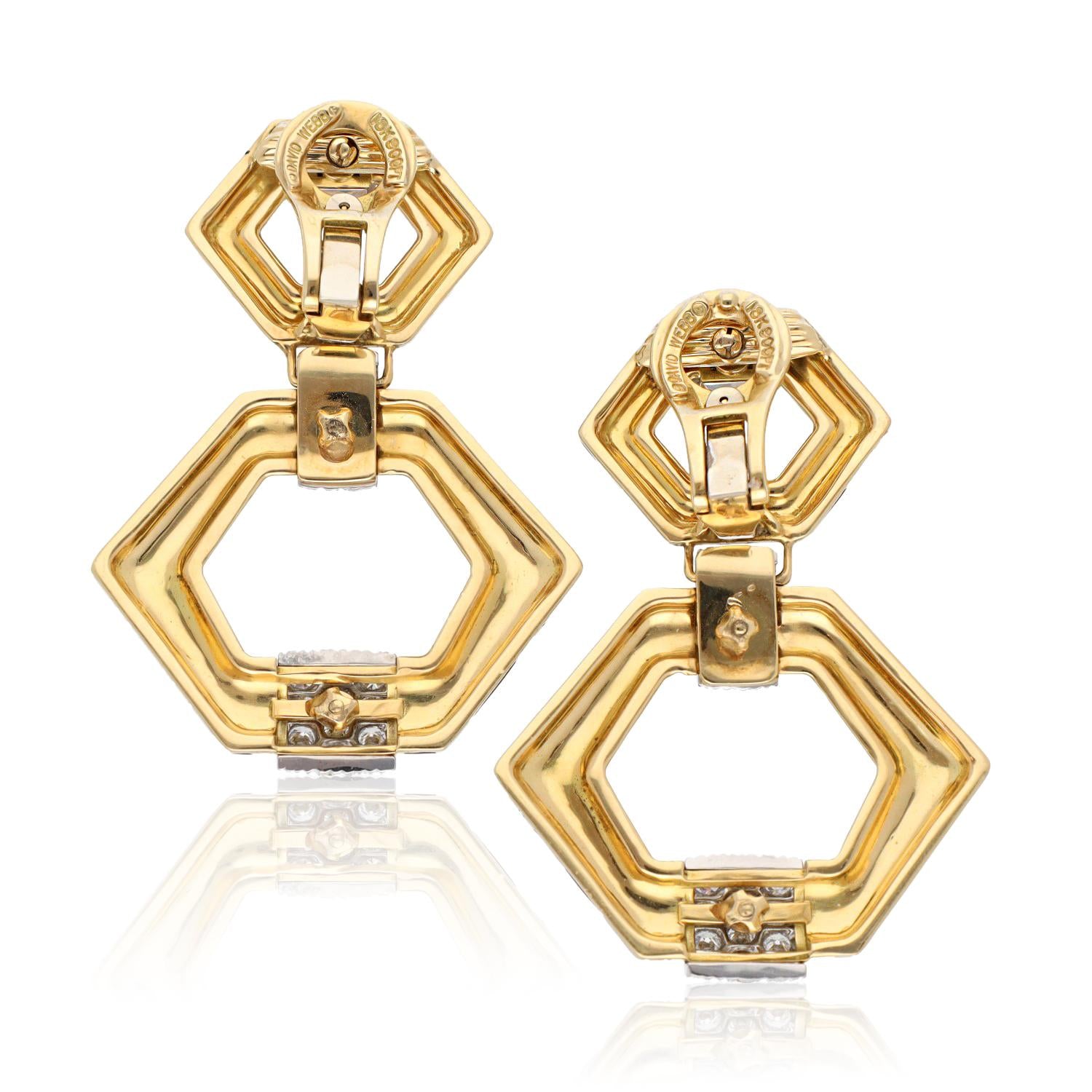 DAVID WEBB 'Tiger Stripe' Earrings