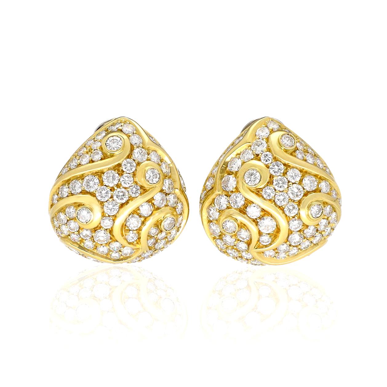 BULGARI Pave Diamond Earrings