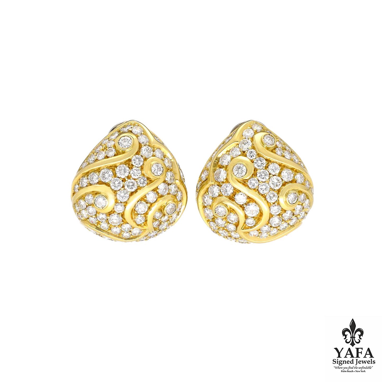 BULGARI Pave Diamond Earrings