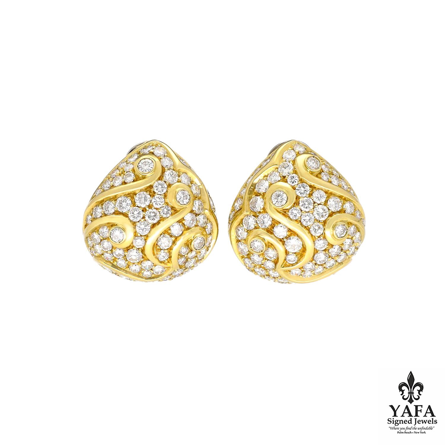 BULGARI Pave Diamond Earrings