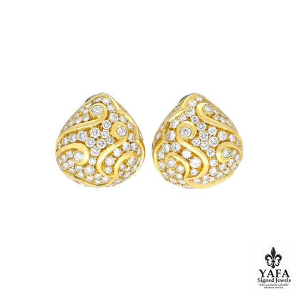 BULGARI Pave Diamond Earrings