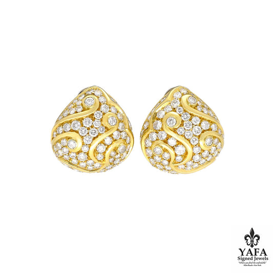 BULGARI Pave Diamond Earrings