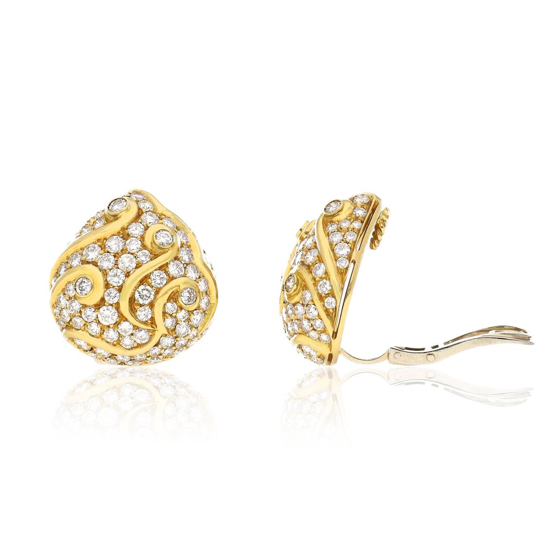 BULGARI Pave Diamond Earrings