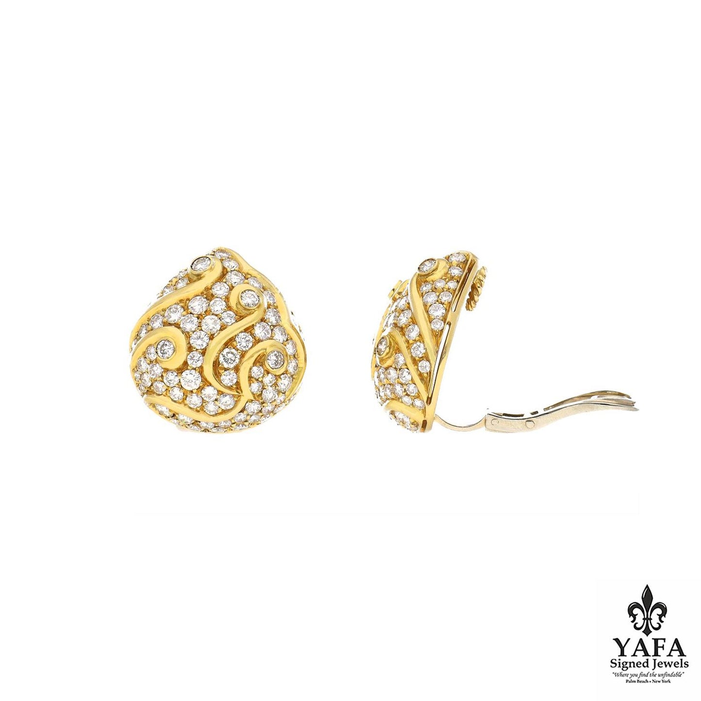 BULGARI Pave Diamond Earrings