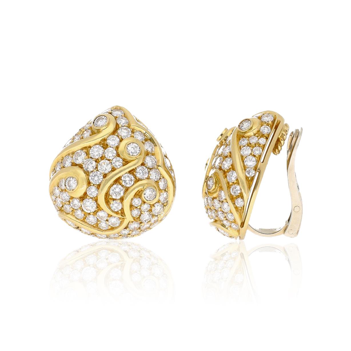 BULGARI Pave Diamond Earrings