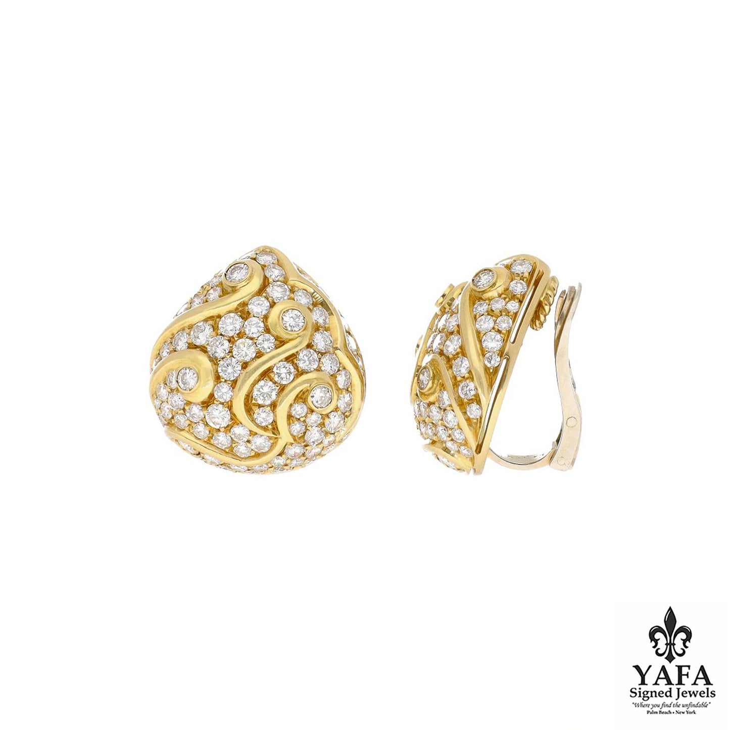 BULGARI Pave Diamond Earrings