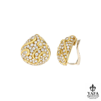 BULGARI Pave Diamond Earrings