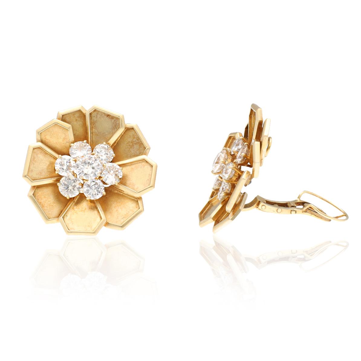 BVLGARI Diamond Floral Ear Clips