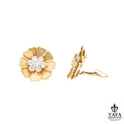 BVLGARI Diamond Floral Ear Clips