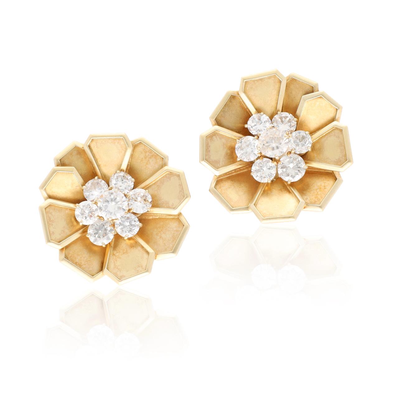 BVLGARI Diamond Floral Ear Clips