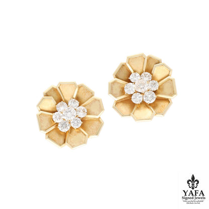 BVLGARI Diamond Floral Ear Clips