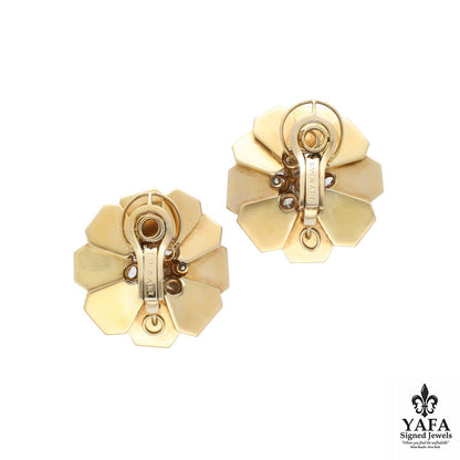 BVLGARI Diamond Floral Ear Clips