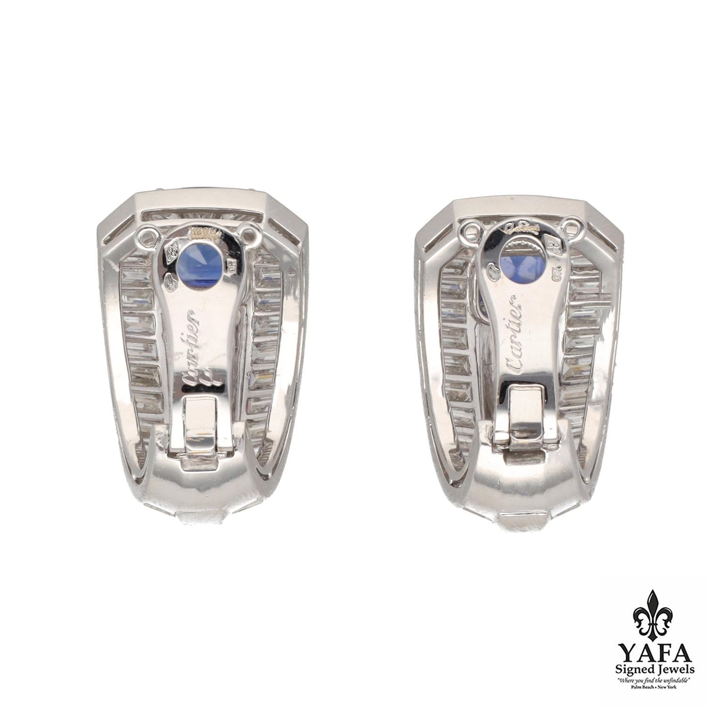 CARTIER Madagascar Sapphire and Diamond Earrings