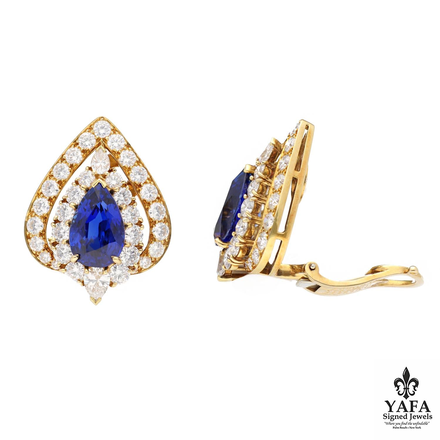 VAN CLEEF & ARPELS Burmese Sapphire Earrings