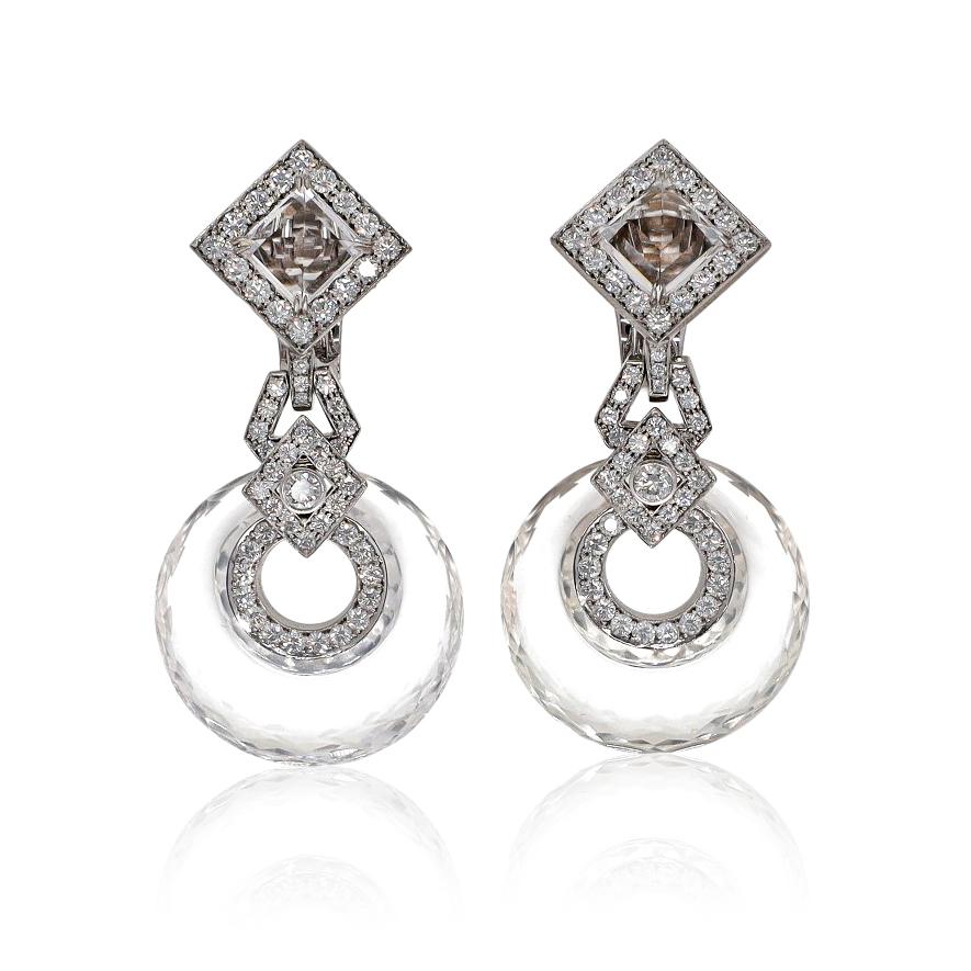 DAVID WEBB 'Midnight' Ear Clips
