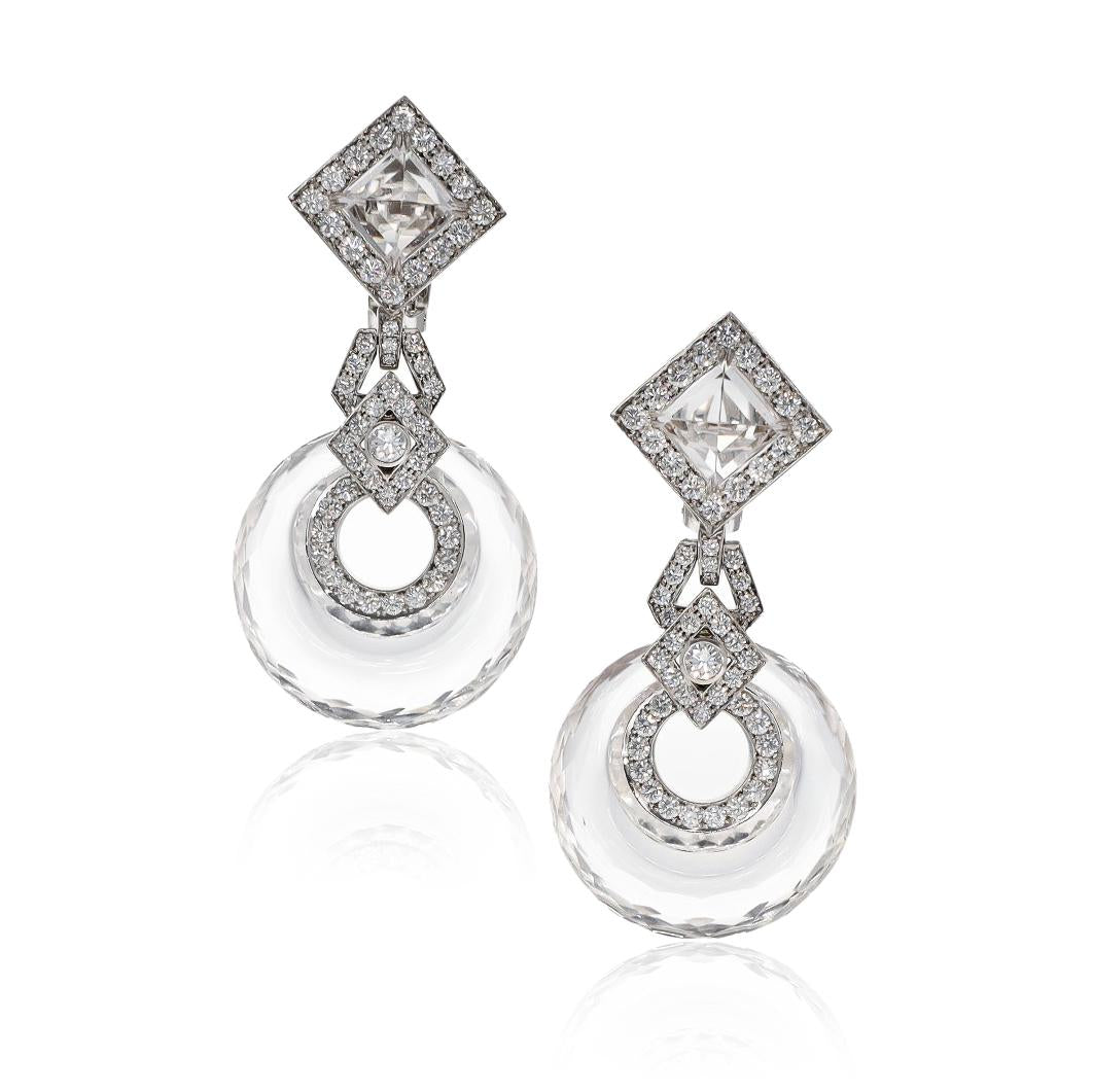 DAVID WEBB 'Midnight' Ear Clips