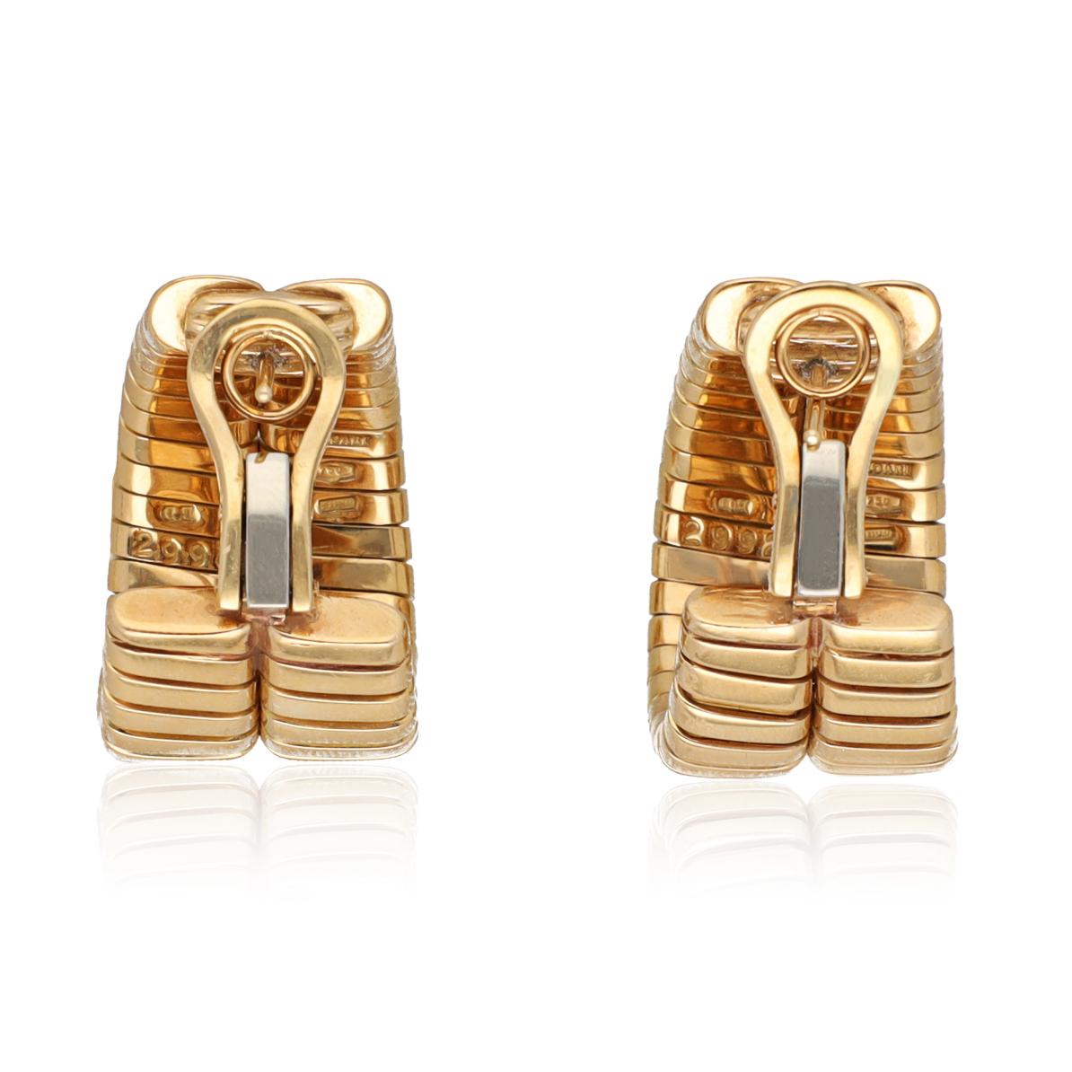 BULGARI Tubogas Two-Row Hoop Earrings