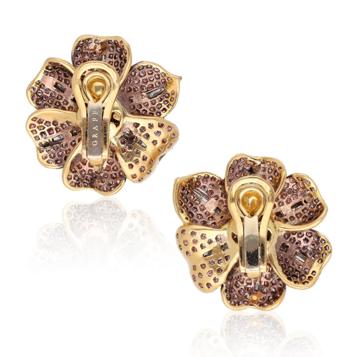 GRAFF Pink and White Diamond Ear Clips