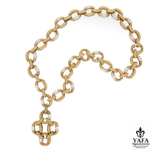 Van Cleef & Arpels Diamond Yellow Gold Necklace - Bracelet