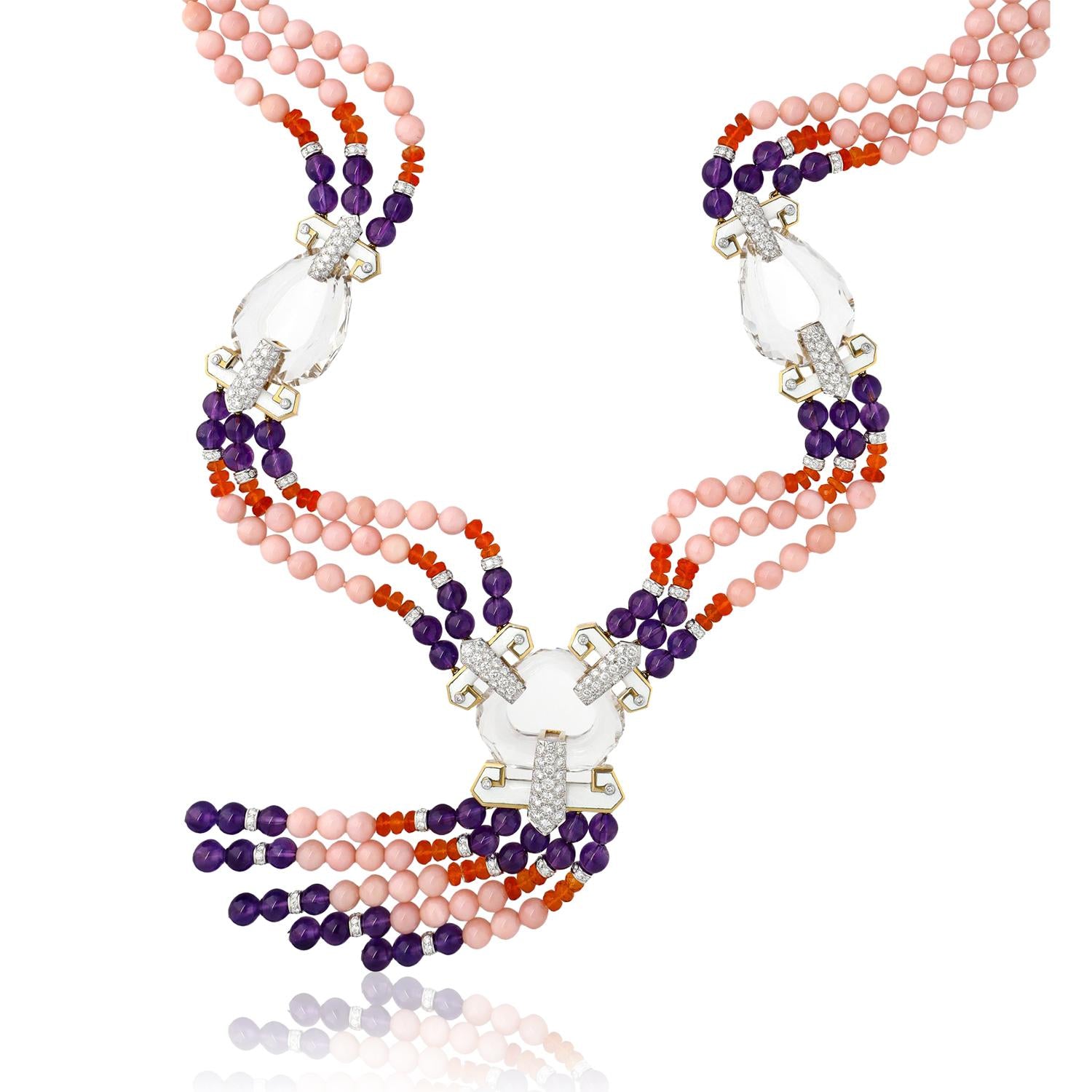 David Webb Tassel 'Dusk' Necklace