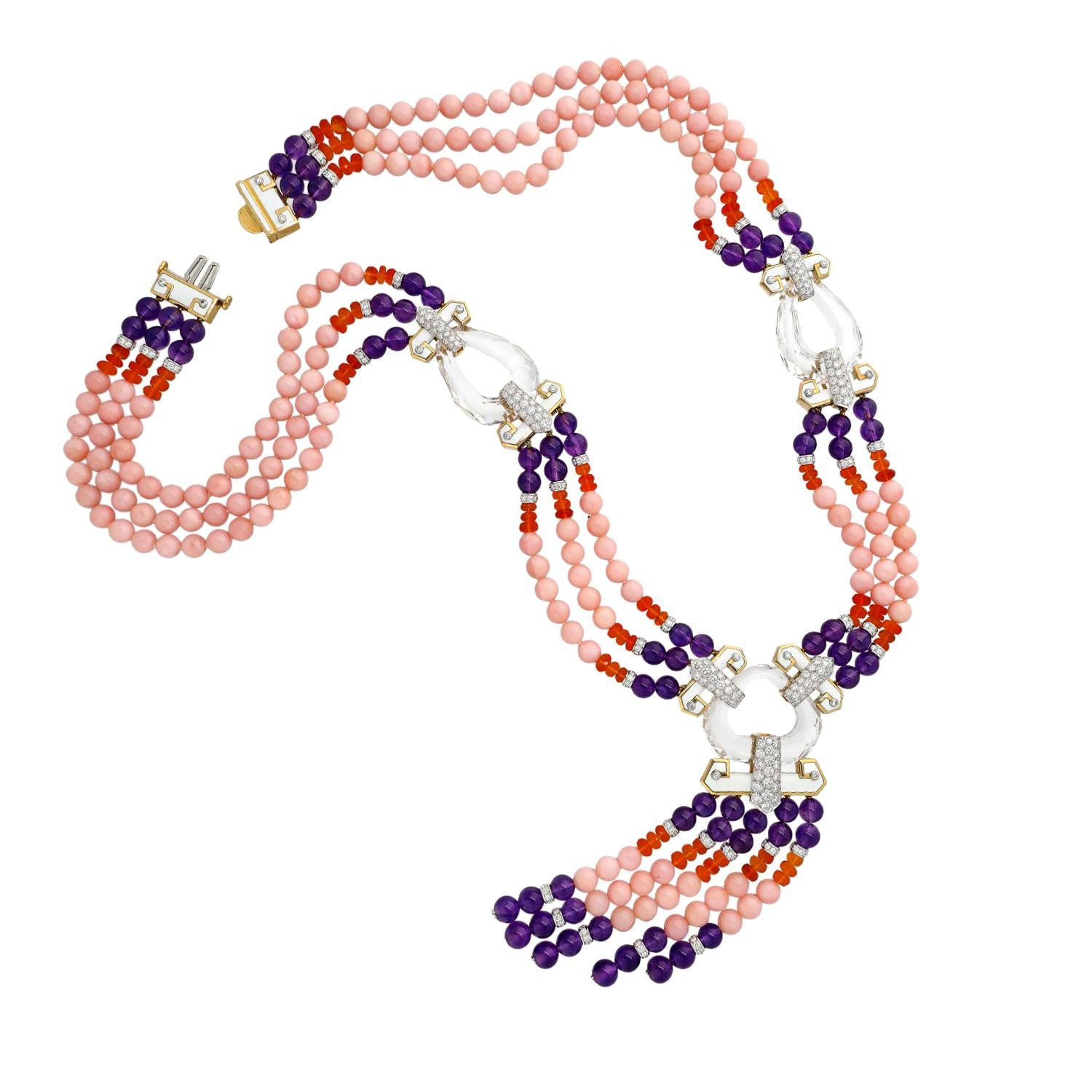 David Webb Tassel 'Dusk' Necklace