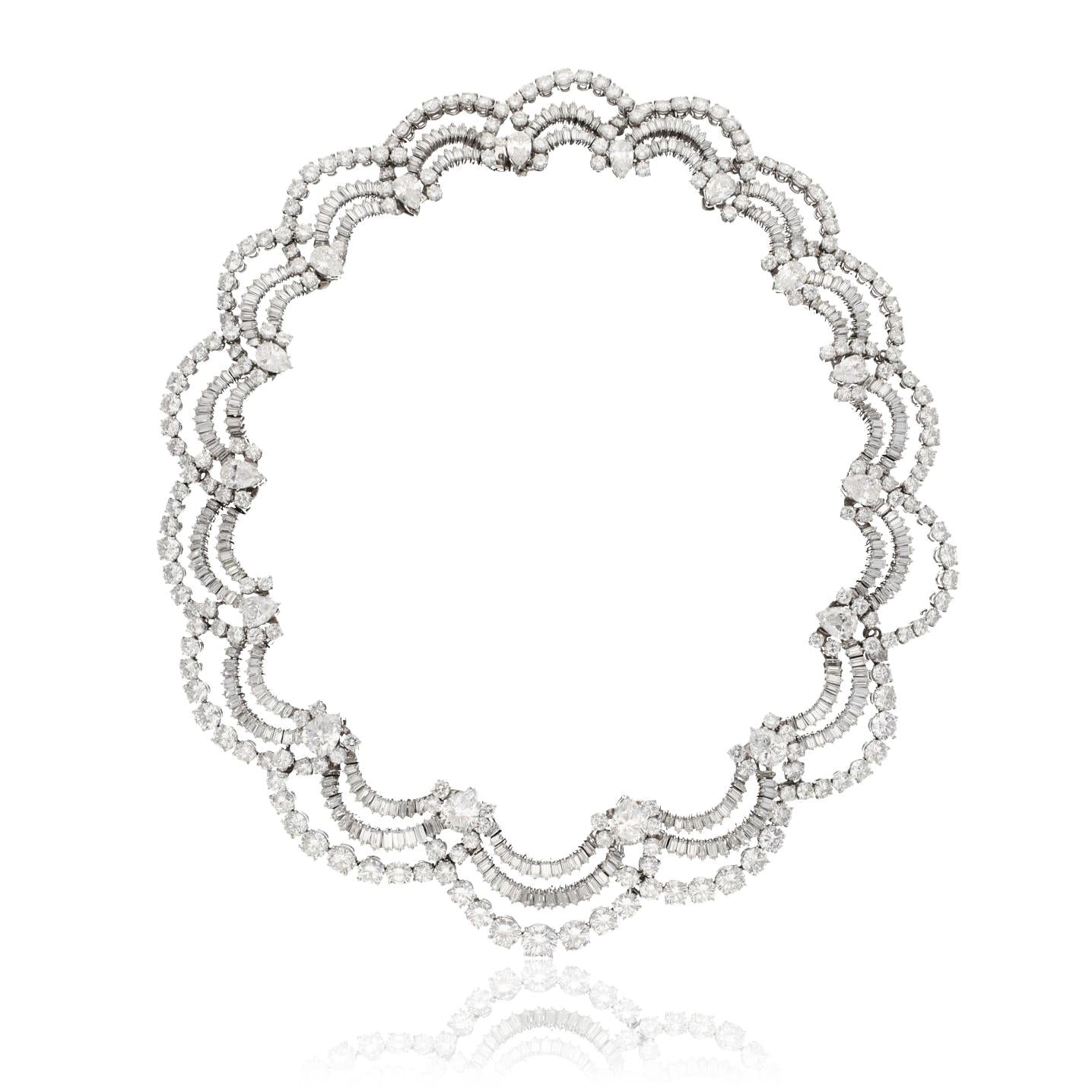 HARRY WINSTON Platinum 'Festoon' Diamond Necklace
