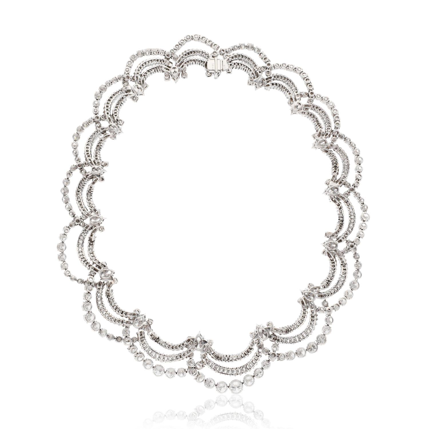 HARRY WINSTON Platinum 'Festoon' Diamond Necklace