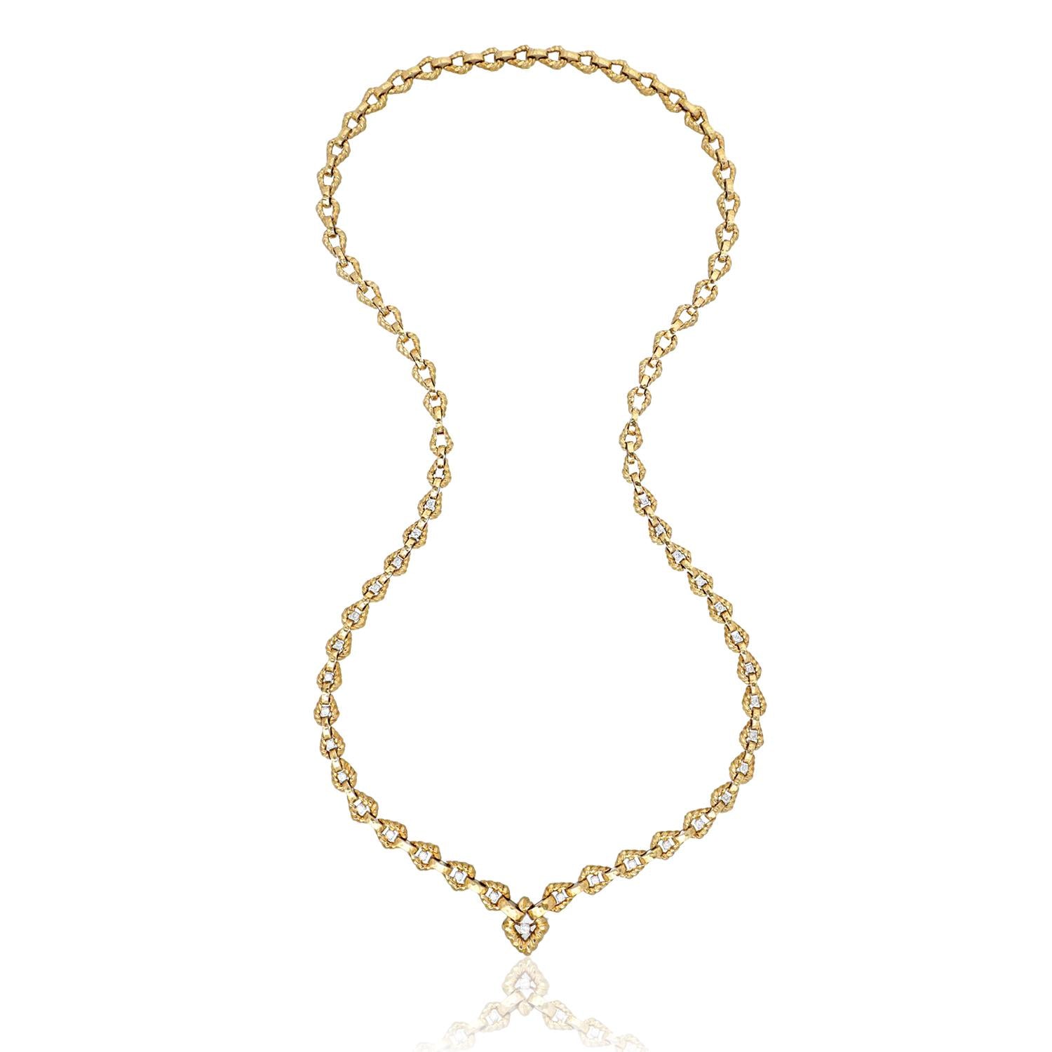 DAVID WEBB Link Twist Chain Necklace