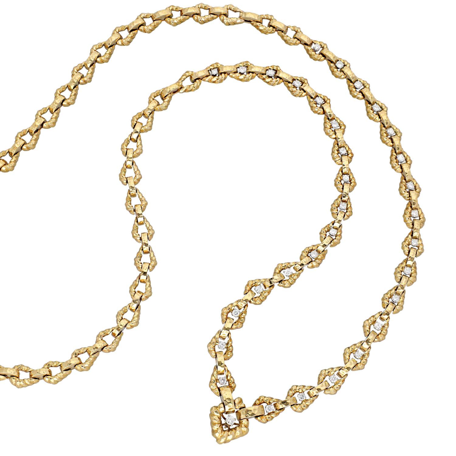DAVID WEBB Link Twist Chain Necklace