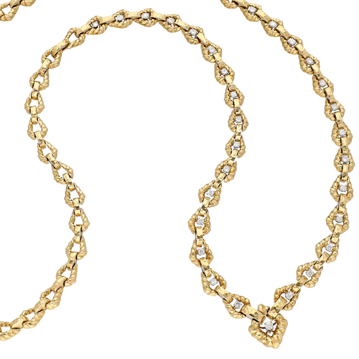 DAVID WEBB Link Twist Chain Necklace