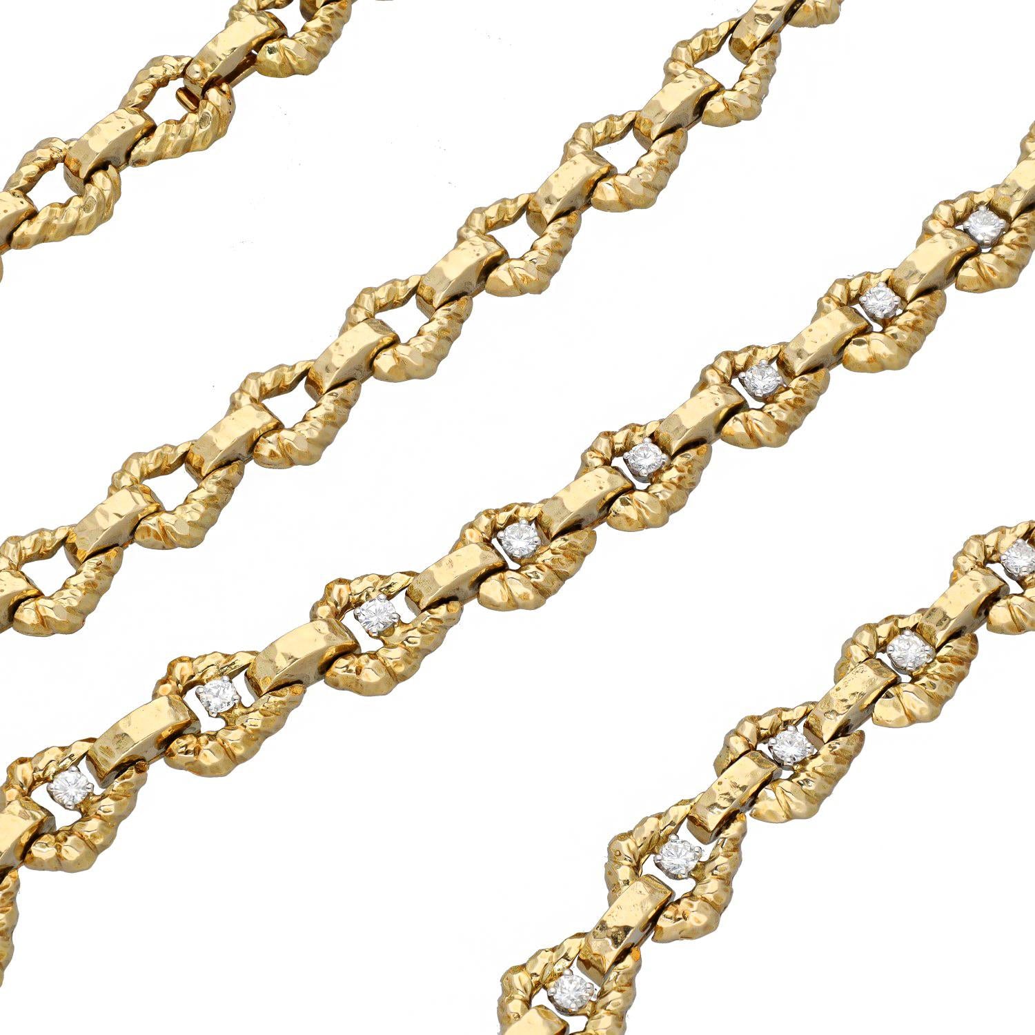 DAVID WEBB Link Twist Chain Necklace