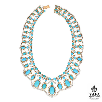 CARTIER Turquoise and Diamond Necklace