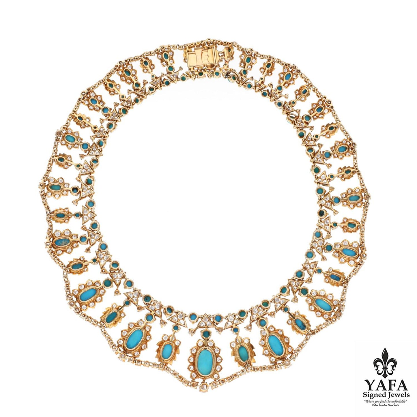 CARTIER Turquoise and Diamond Necklace