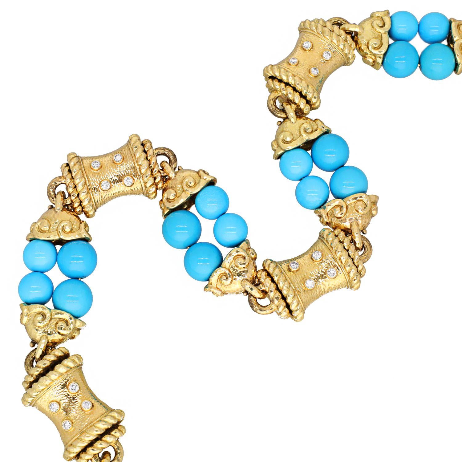 DAVID WEBB Vibrant Turquoise Necklace