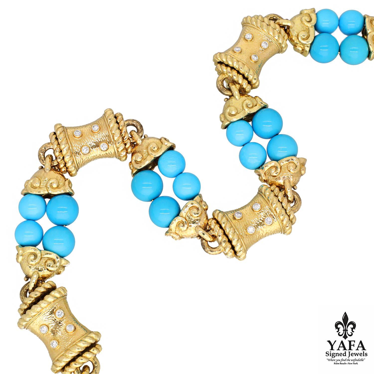 DAVID WEBB Vibrant Turquoise Necklace