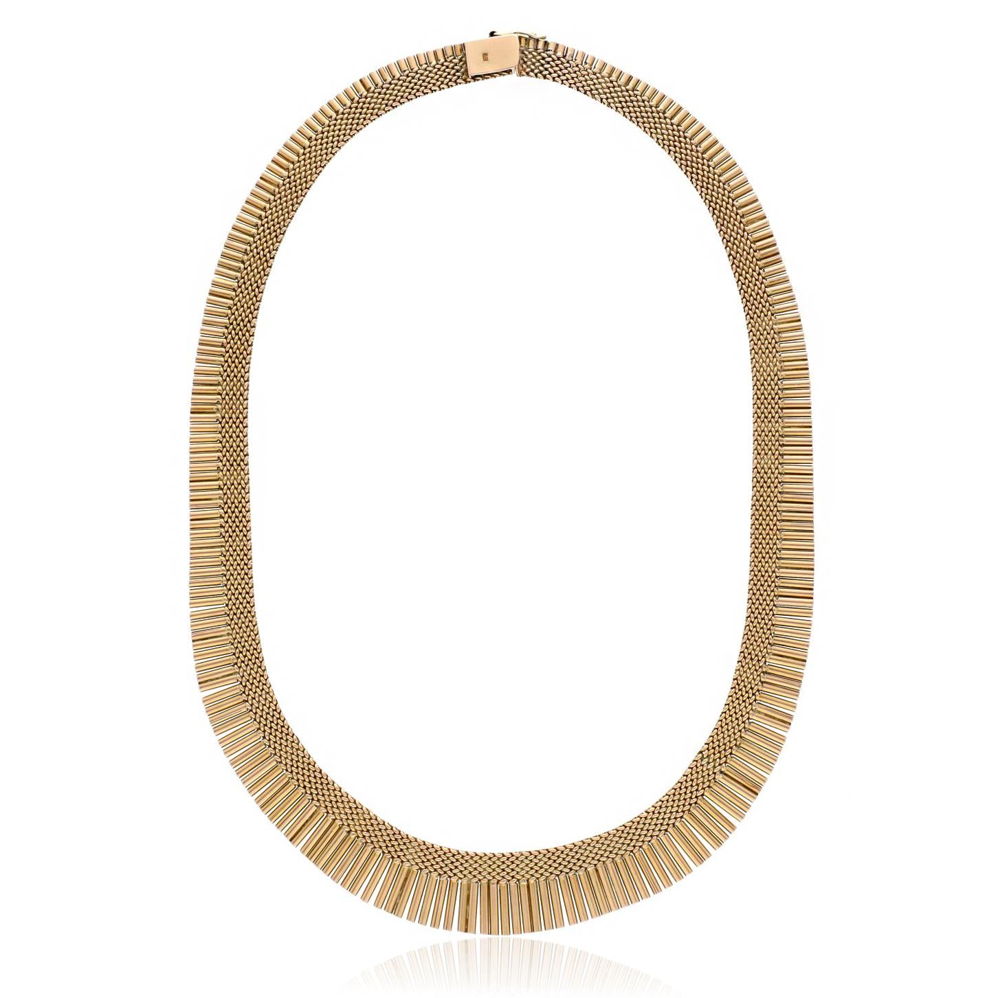 Rose Gold Fringe Necklace