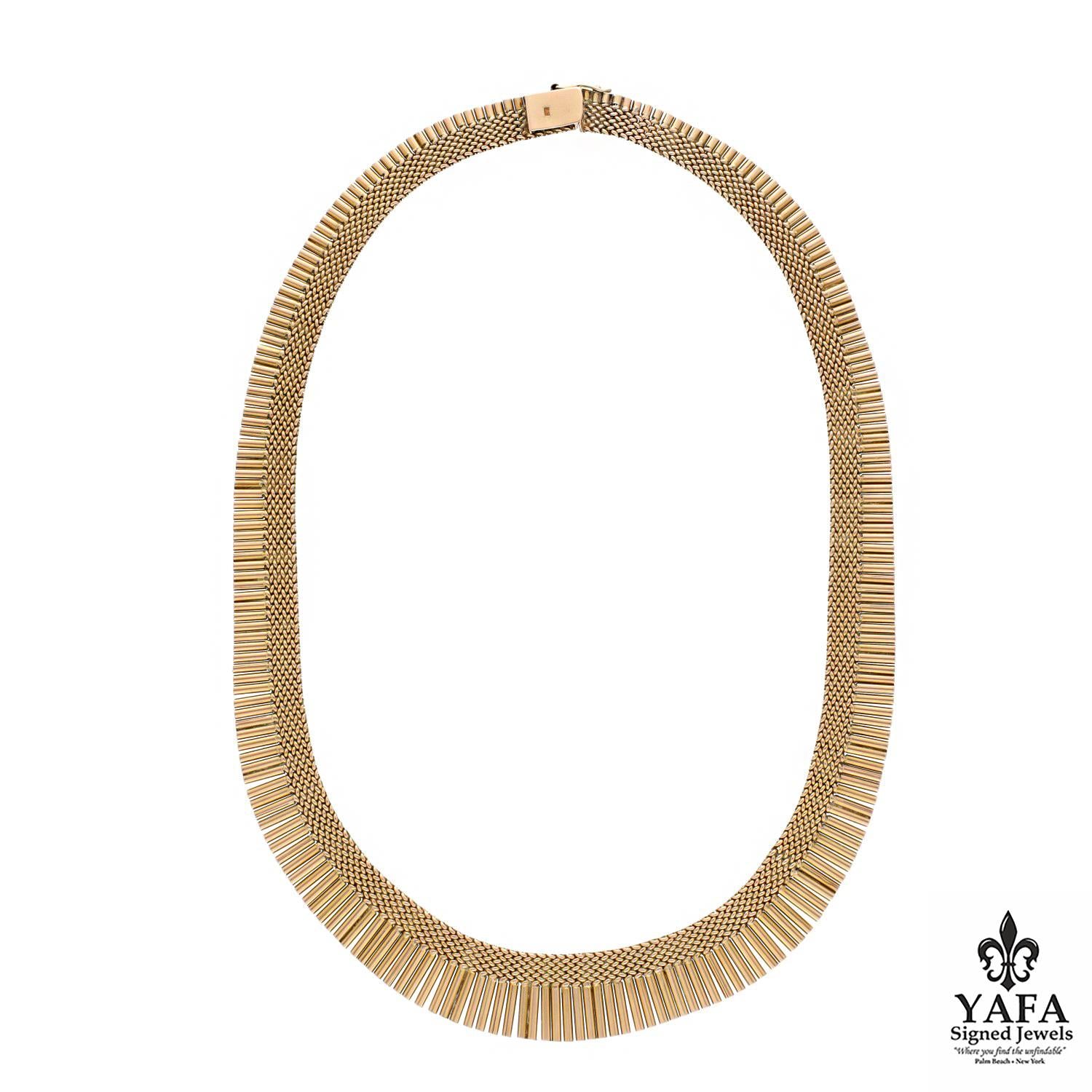Rose Gold Fringe Necklace